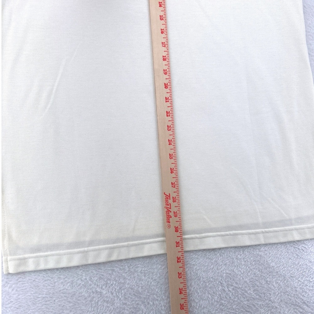 VTG USA Flag Embroidered Mens Polo Shirt M White Red Patriotic 4th of July Y2K - Picture 6 of 8